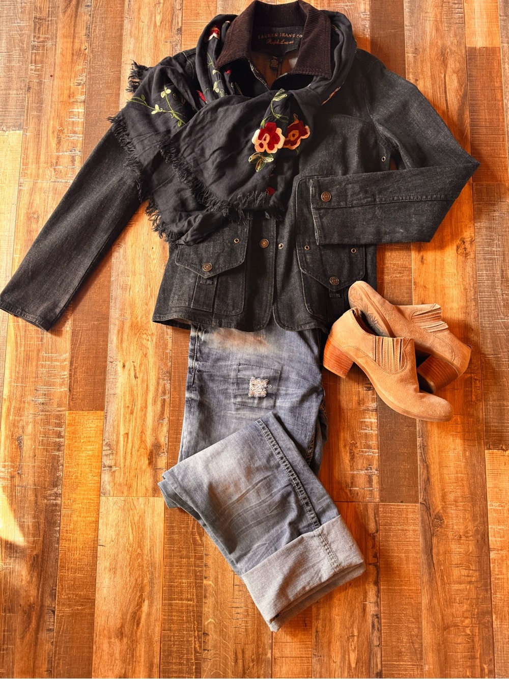 Denim Jacket Lauren Jeans Co. Ralph Lauren denim pocket jacket.